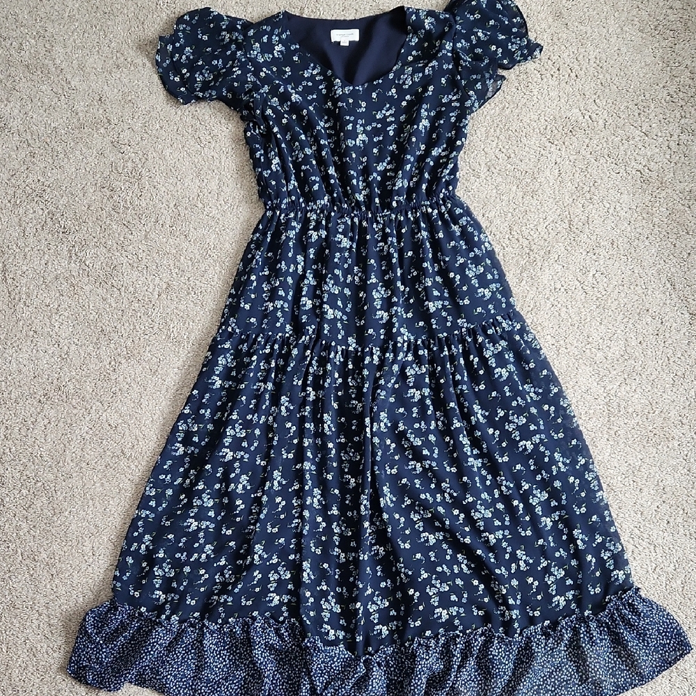Orange Creek Navy Blue Floral Women's Dress